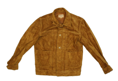 Made & Crafted Levi's Suede Brown Leather Made in Italy Jacket
