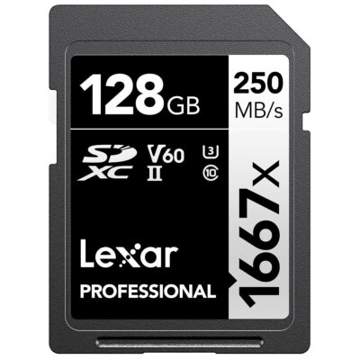 Lexar Professional 1667x 128GB SDXC UHS II SD Card High Speed 4K Video