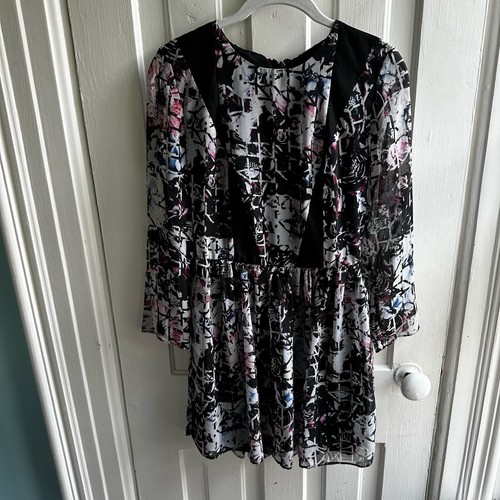 Abstract Floral Grid Skater Dress eBay