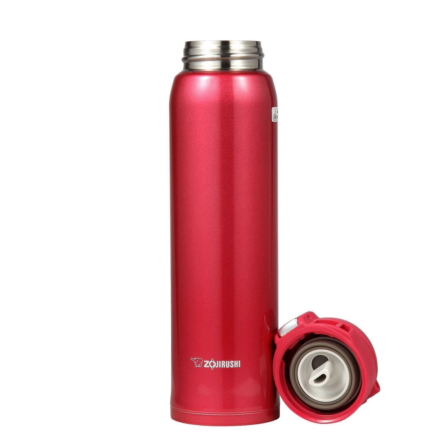 Zojirushi - 16 oz Flip-and-Go Stainless Steel Travel Mug - Hibiscus Red