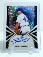 Eric Pardinho 2019 Leaf Flash Blue Prismatic On-Card Auto 24/35 Blue Jays 