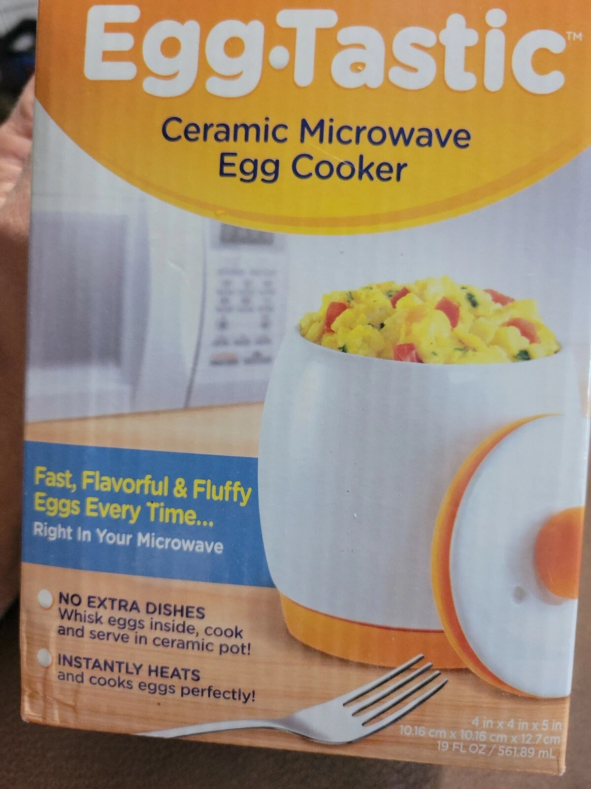 Egg Tastic Ceramic Microwave Egg Cooker And Poacher As Seen On Tv