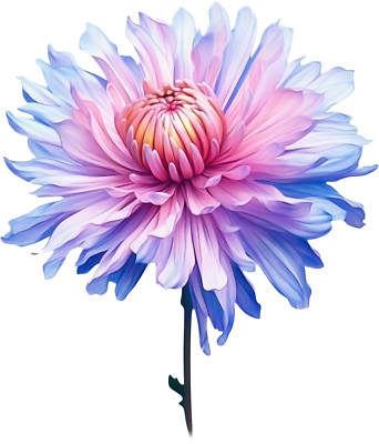 Car Sticker 18x18 cm | Aster Birth Flower | Weatherproof | High Quality Film