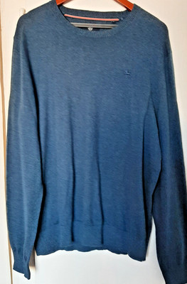 Lerros Herren Pullover Rundhals Logo Dunkelblau Größe L neuwertig