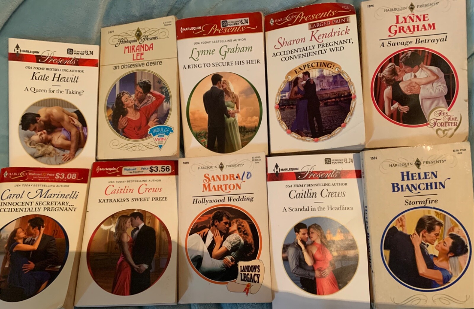 Vintage Harlequin presents series bundle. There are 12 books by various