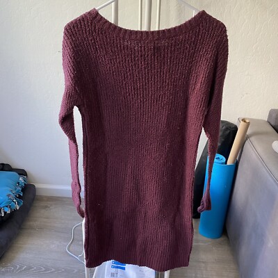 Hollister Burgundy Sweater Dress S Women's