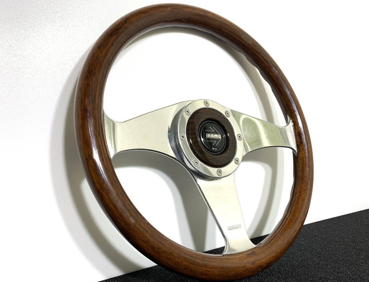 Rare MOMO Challenge 36Φ Wood Steering Wheel 1993 w/ Horn