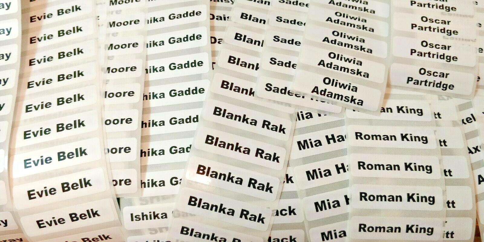 Stick on Name Labels School Children Stickers Personalise Tag for ...