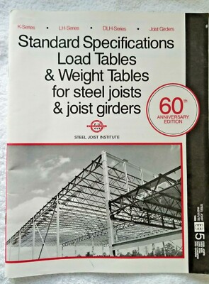 1988 Steel Joint Institute Specifications Guide Steel Joists & Joist Girders