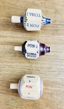 3 Wood Toma Todo, Pirinola Mexican Traditional Toy