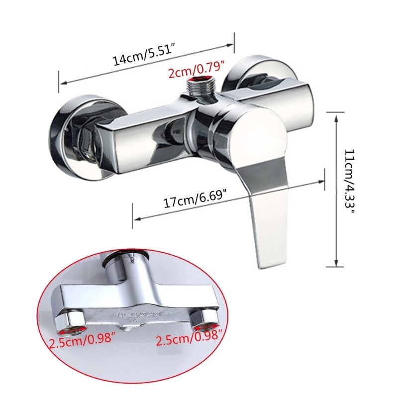 Zinc Alloy Manual Shower Mixer for Wall Mounted Shower Mixer Taps