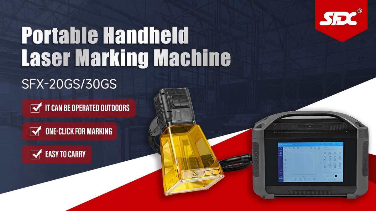 SFX 30W Portable Handheld Laser Marking Machine 100mmLogo Pattern