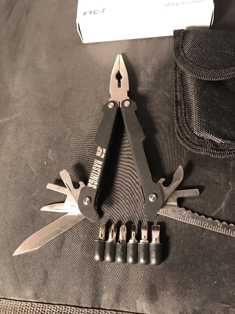 multi tool 14 functions,(hastings) logo,with belt pouch,yc-7