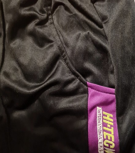 Vintage 80s Hi-Tec Unisex Tracksuit Black Purple Retro Sportswear EUR 38/40 -NEW - Picture 17 of 17