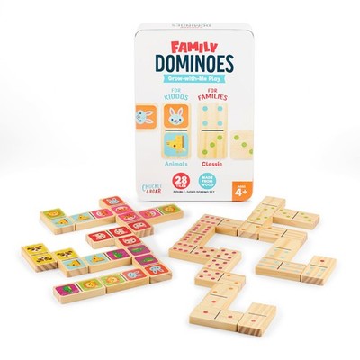 Chuckle & Roar Family Dominoes 3 inches x 6 x 0.1 inches, Multicolor 