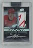 2023-24 Upper Deck SPx Black Lustrous Rookies Patch Auto /75 Simon Edvinsson