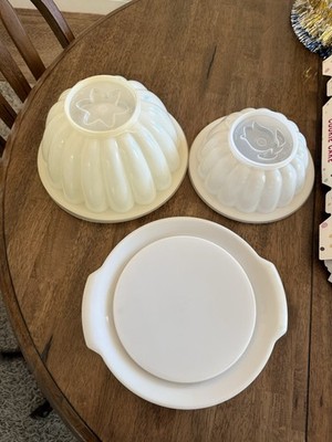 Lot Of 3 Vintage Tupperware Jello Molds/tray Tulip Star  Jel-N-Serve