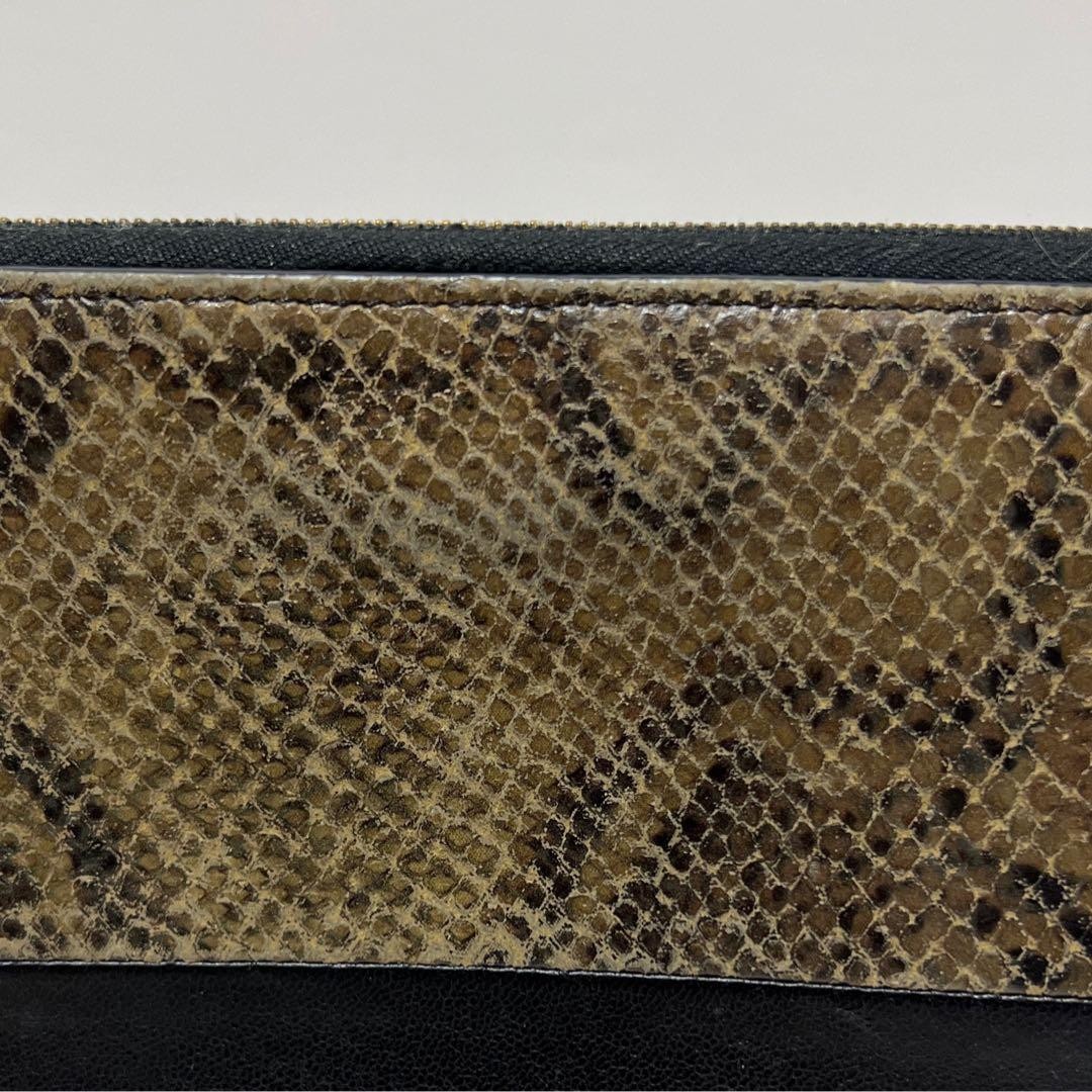 Rare CELINE Wallet Long Wallet Python Pattern Bla… - image 6