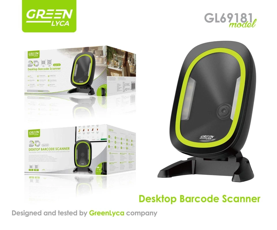 Desktop-Barcode-Scanner 2D/1D | USB | Kassenscanner für Laden, Kasse & Versand - Bild 2 von 3