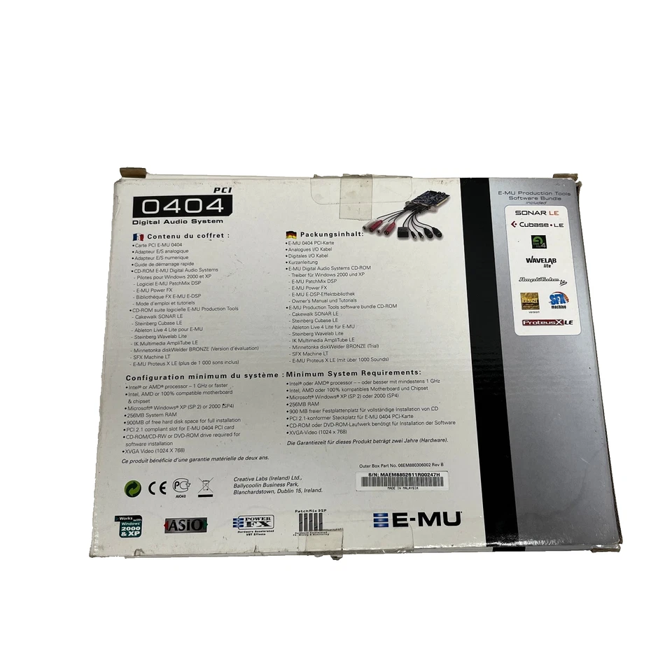 E-MU 0404 Soundcard Analogue Digital and MIDI Interface - Image 4 of 4