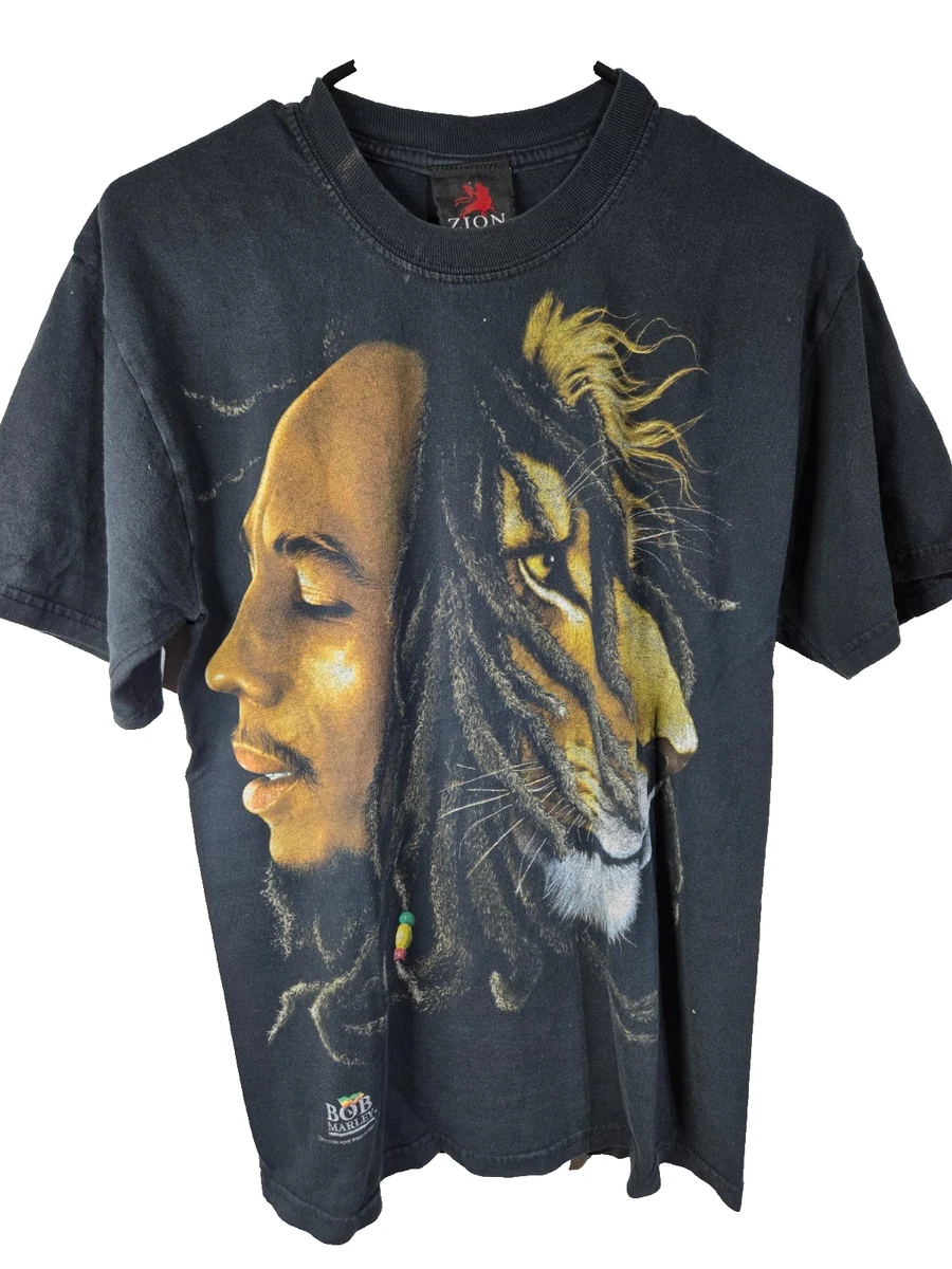 Vintage Bob Marley Zion Lion T-Shirt Men's Medium Rasta Reggae
