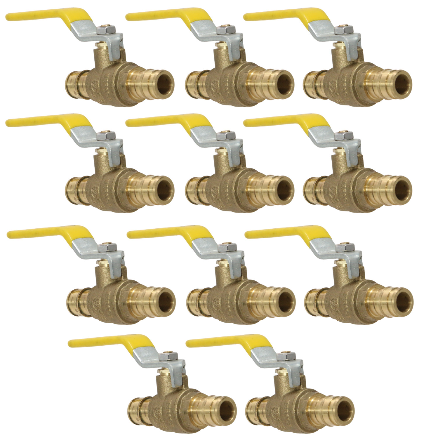 10 Pack XFITTING 1/2" Pex A Ball Valve, Expansion ball Valve, F1960