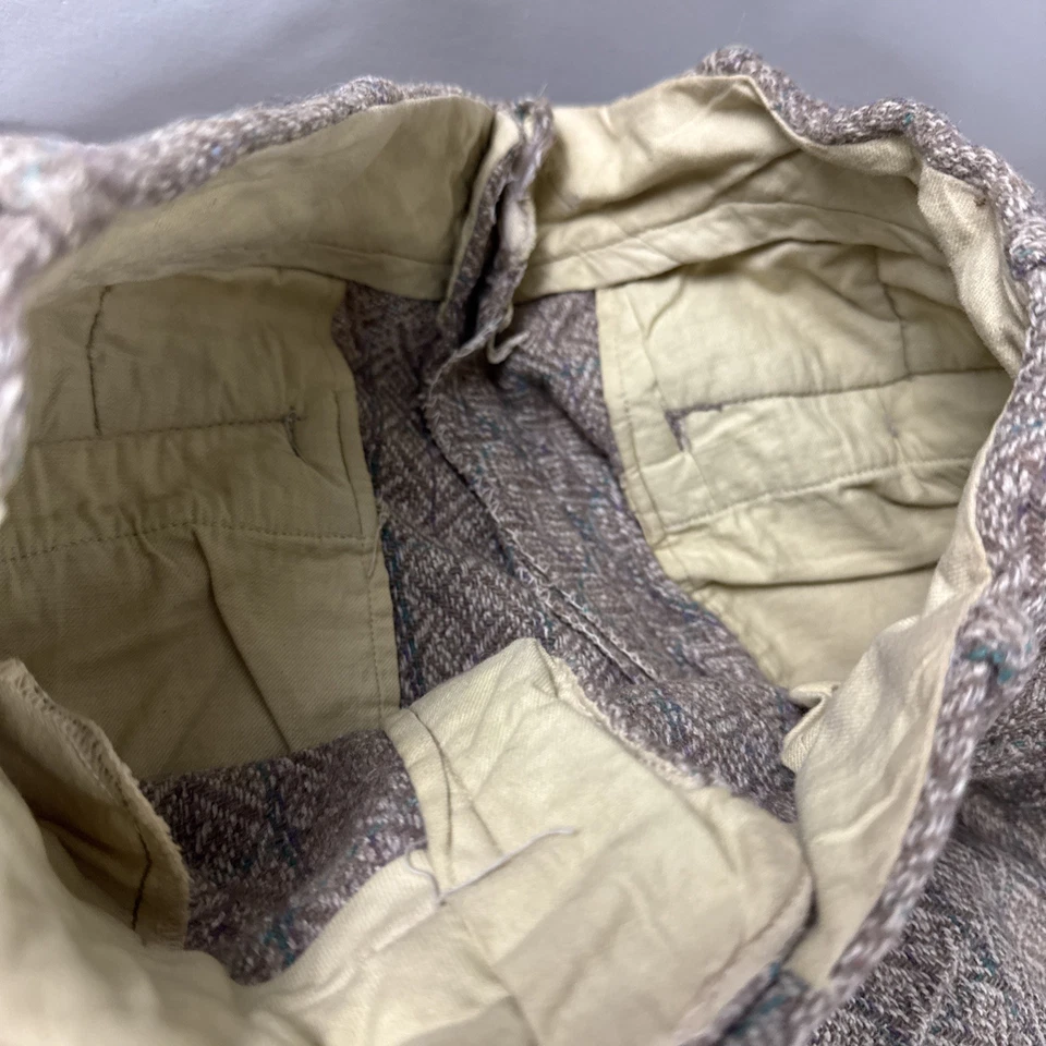 Pantalones de esquí antiguos de caza a cuadros de lana talla 28 vintage de los años 1920 y 1930 para hombre Foto 3 de 4