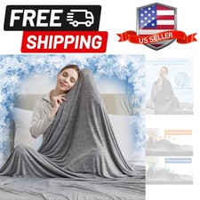 Cooling Blanket for Hot Sleepers - Summer Blanket Thin Soft Lightweight Breat...