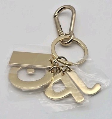Jean Paul Gaultier gold tone JPG logo Keychain key chain ring bag