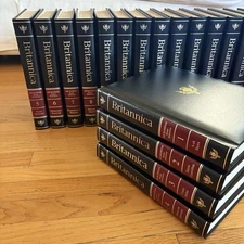 Encyclopedia Britannica 15th Edition 32 Vol Complete Set Blk Padded Leather NICE