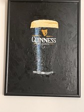 Guinness Painting On Canvas  Made With Polly Filler For Effect. H 25” W 20”