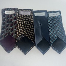 Lot Of 4 Geoffrey Beene Geometric striped design Neckties