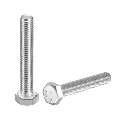 2 pièces pour boulon hexagonal M8-1.25 x 50mm à pas gauche, acier inoxydable 304 - Photo 1/4