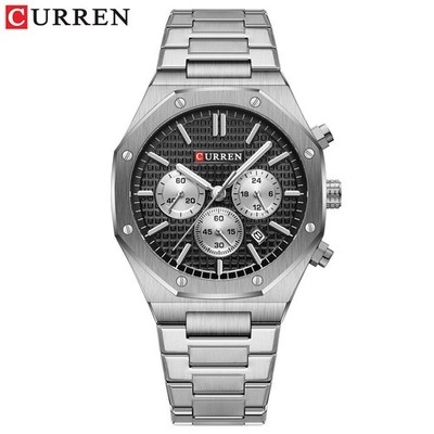 CURREN Men Watch Stainless Steel Wristwatch Luminous Pointer Male Quartz Watches