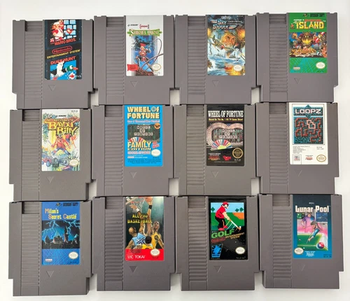 U PICK! Nintendo NES Games Adeventure Island Mario Bros. Sky Shark Castlevania +
