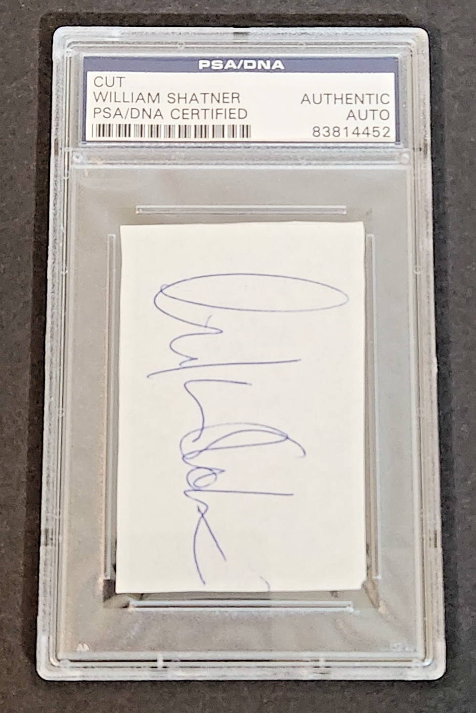 PSA / DNA William Shatner Authentic AUTO CUT Star Trek Signed Autographed