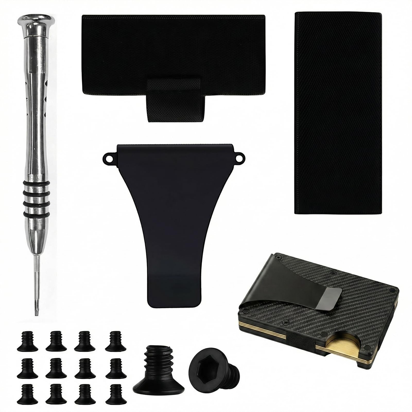 Wallet Elastic Band Replacement Kit Compatible with Ridge Metal Wallets set2