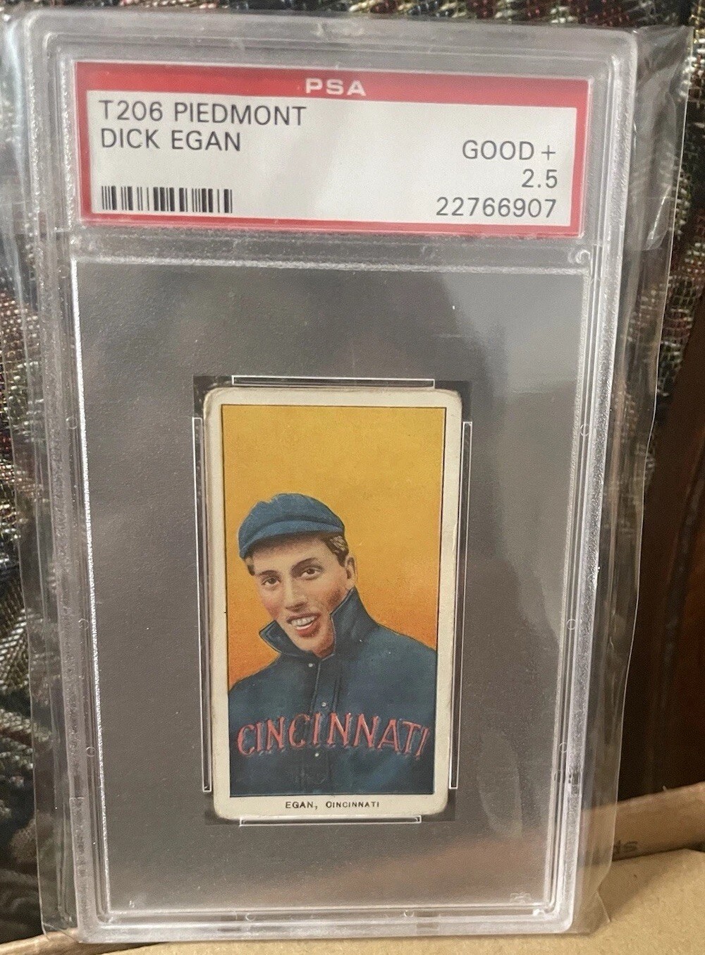 1909 T206 Dick Egan PSA 2.5 GOOD + Piedmont 350  Baseball Tobacco Card