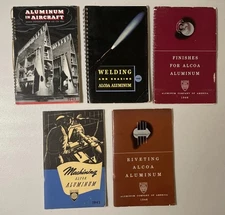 Vintage ALCOA Publication Lot (5) Aluminum Aircraft Welding Finishing 1943 - 46