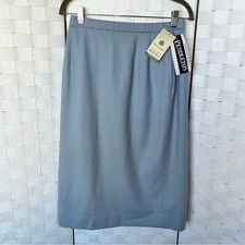 Pendleton Vintage 100 Virgin Wool Midi Pencil Skirt Size 8 Light Baby Blue