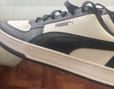 PUMA Caven 2.0 Lace Up Athletic Sneakers Black White 392290-33 Low Top
