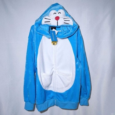 Men L Doraemon  Kawaii  hooded  Tops Outerwear Jackets Womens teen new