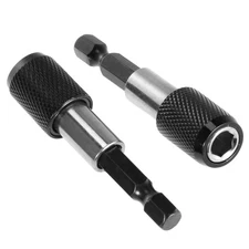 2 Pcs Magnetic Drill Bit Extension Set Socket Holder Quick Release Rod