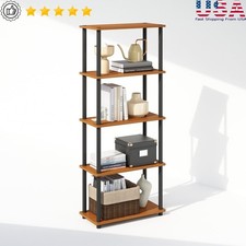 Multipurpose 5-Tier Compact Display Rack Durable Storage Organizer Home Office