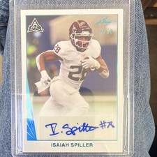 Leaf 2022 Ultimate Draft Rookie Autograph Isaiah Spiller #BA-IS1 /50 Football