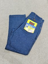 VTG 70s USA Wrangler 945DEN No Fault Boot Jeans Deadstock NWT Raw Denim 32x30