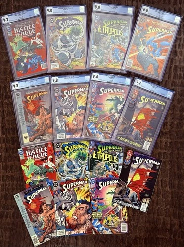 🔥Death of Superman Man of Steel Complete story DC Comic CGC 9.8 graded/readable