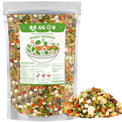 Classic Ramen Toppings Vegetable Mix 32Oz, 12 Ingredient Dried Veggie Blend with