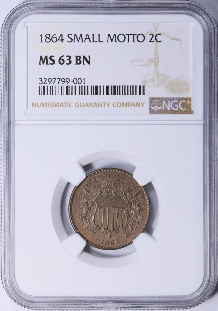 MS 63 Graded 1864 Year US Two Cents for sale | eBay