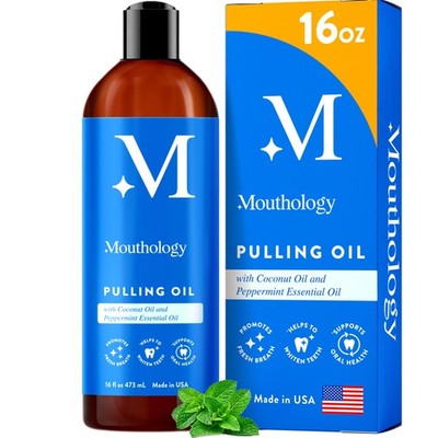 Oil Pulling Whitening Mint Ayurvedic Mouthwash for Fresh Breath 16oz